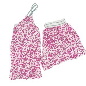 PJ Salvage Pink Leopard Night & Day Spot Short and Cami Pajama Set Size M / L